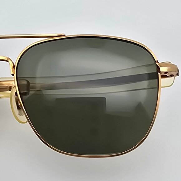 American Optical AO HGU-4/P 1/10 12K Gold Green Lens Military Aviator Sunglasses - Picture 13 of 16